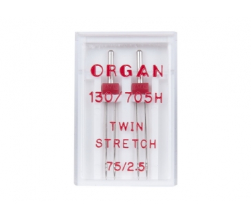 Organ иглы Двойные 2-75/2,5 супер стрейч